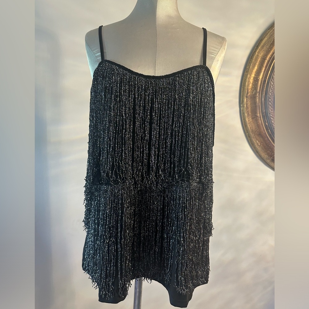 SHEIN 3XL black fringe top